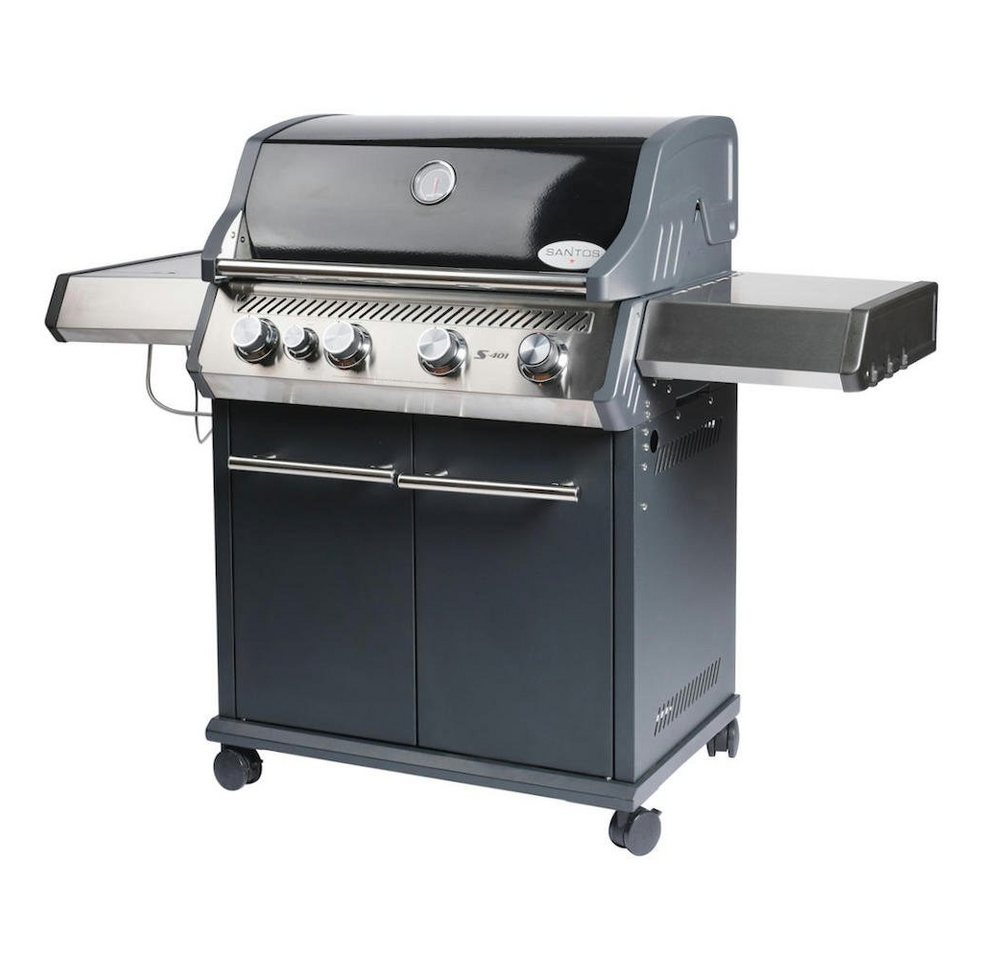 PROREGAL® Gasgrill Gasgrill S-401 mit 4 Hauptbrenner & Seitenkocher inkl. Rostheber von PROREGAL®