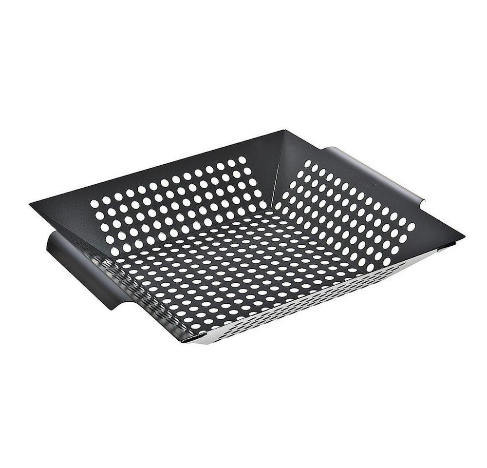 PROREGAL® Grillpfanne Gemüsekorb XL, Grillwok, 30,5x30,5cm, Stahl, pulverbeschichtet von PROREGAL®