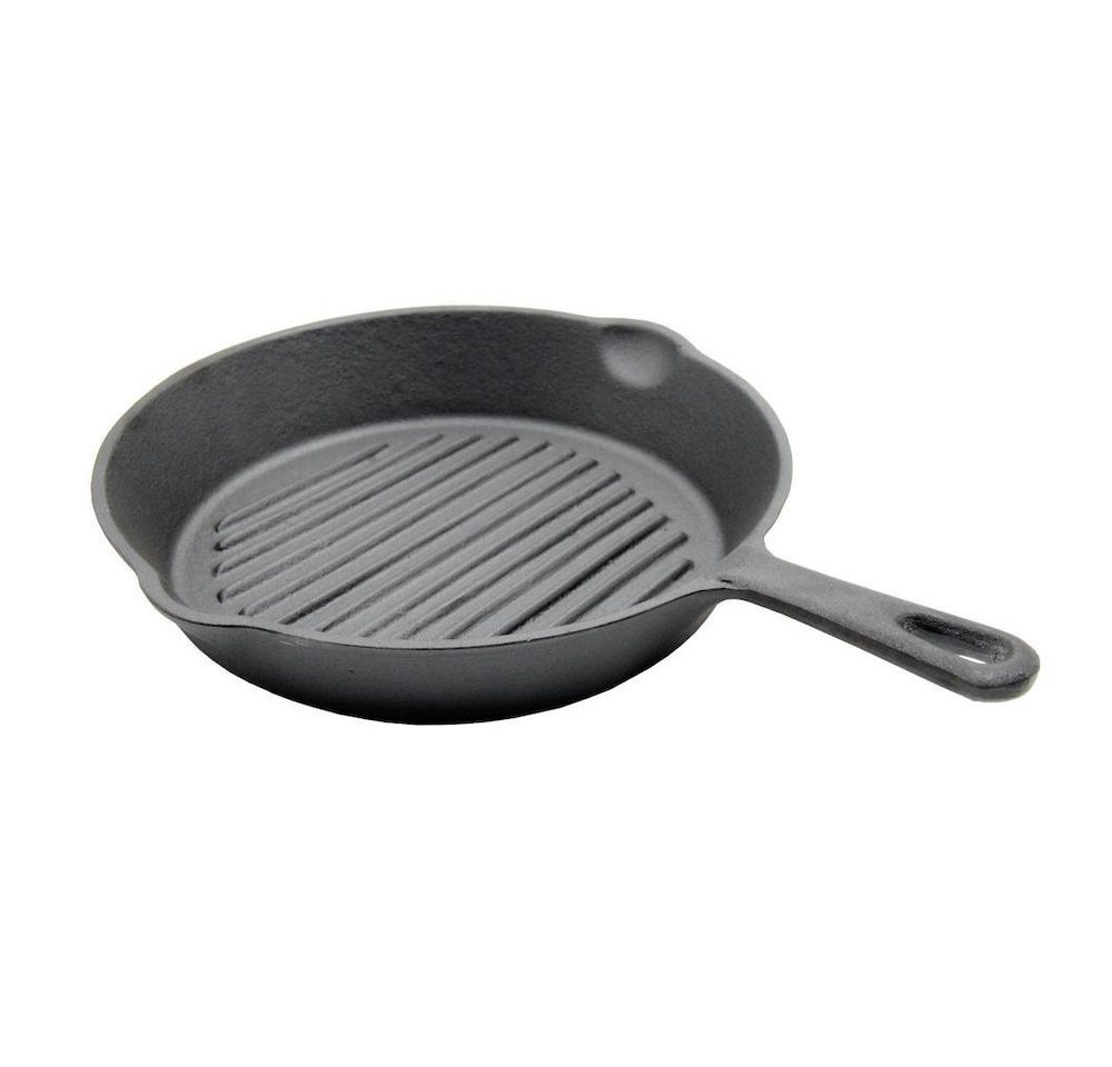 PROREGAL® Grillpfanne Grillpfanne, Ø 25cm, Gusseisen von PROREGAL®