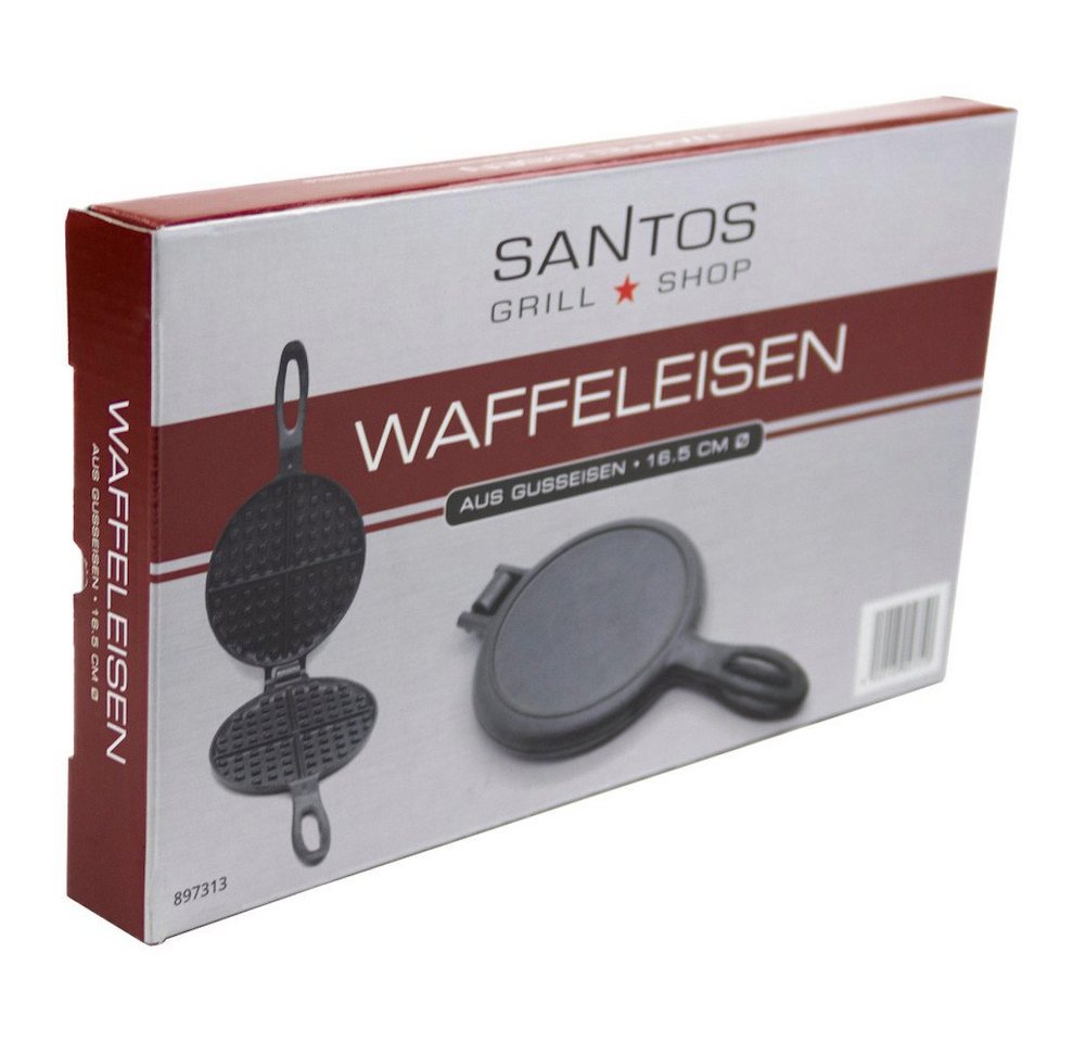 PROREGAL® Grillpfanne Waffeleisen aus Gusseisen Ø 16,5 cm von PROREGAL®