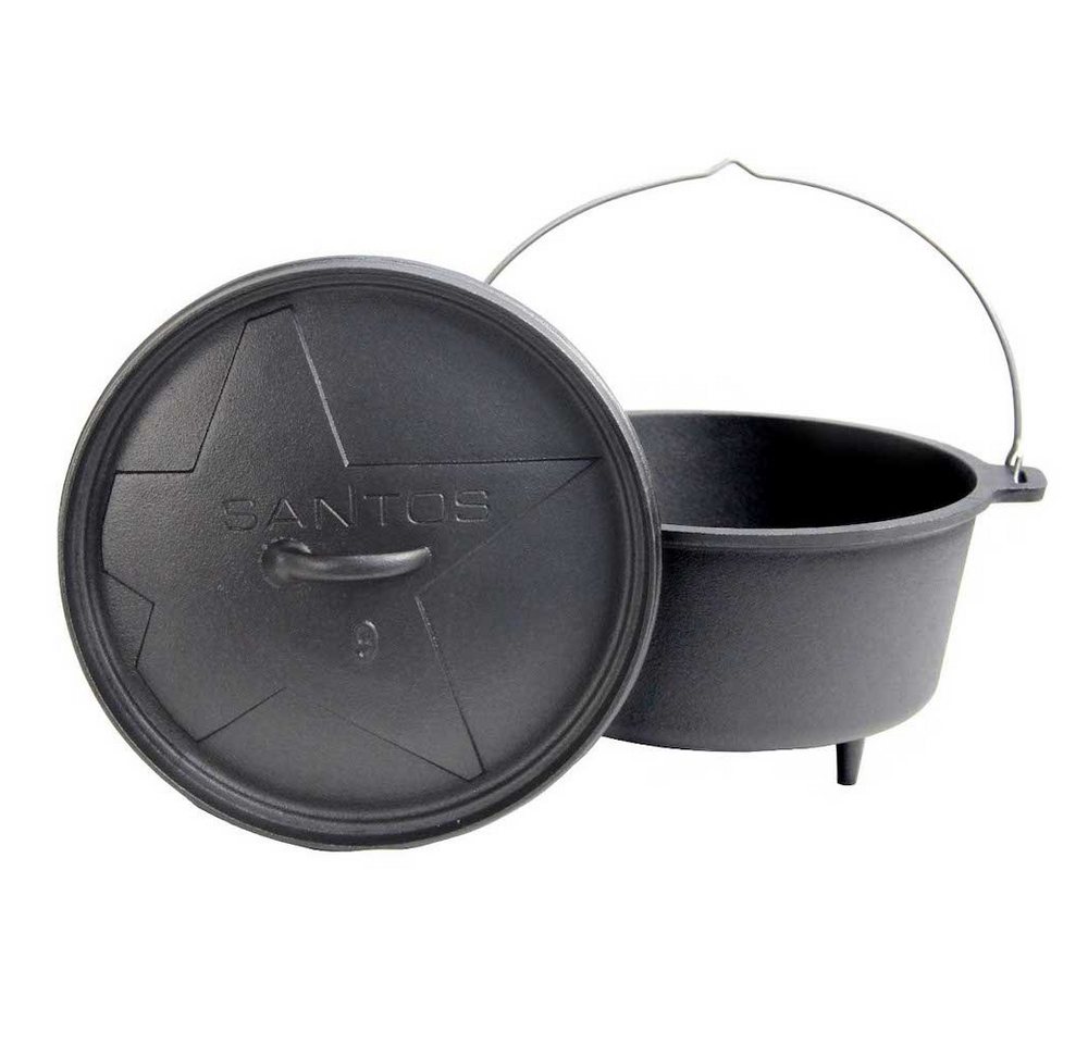 PROREGAL® Grilltopf Dutch Oven ca. 8 Liter / 9 Qt mit Füßen von PROREGAL®