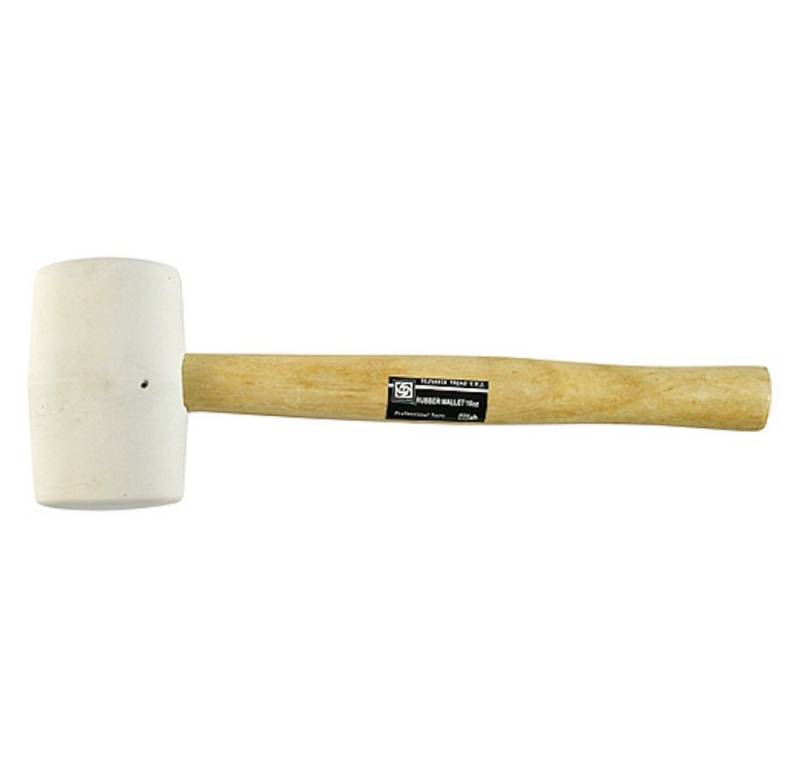 PROREGAL® Hammer Gummihammer Weiß 0,45 kg Holzgriff von PROREGAL®