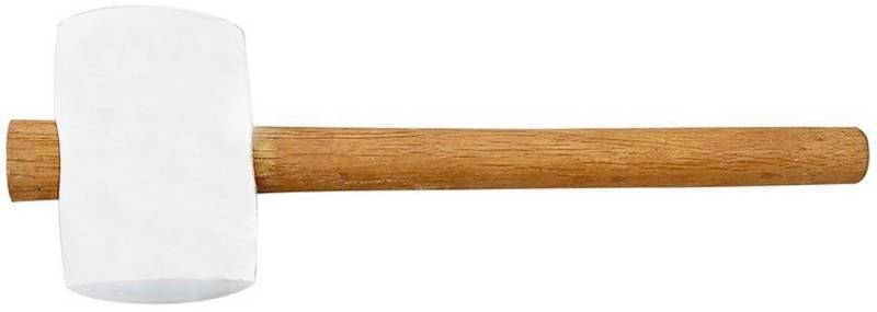 PROREGAL® Hammer Gummihammer Weiß 0,9 kg Holzgriff von PROREGAL®