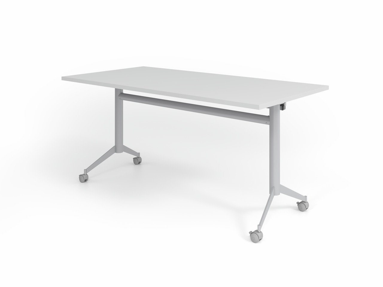 PROREGAL® Klapptisch Klapptisch, 160x80cm, Grau, Stahlgestell silber,  fahrbar,  H:75cm von PROREGAL®