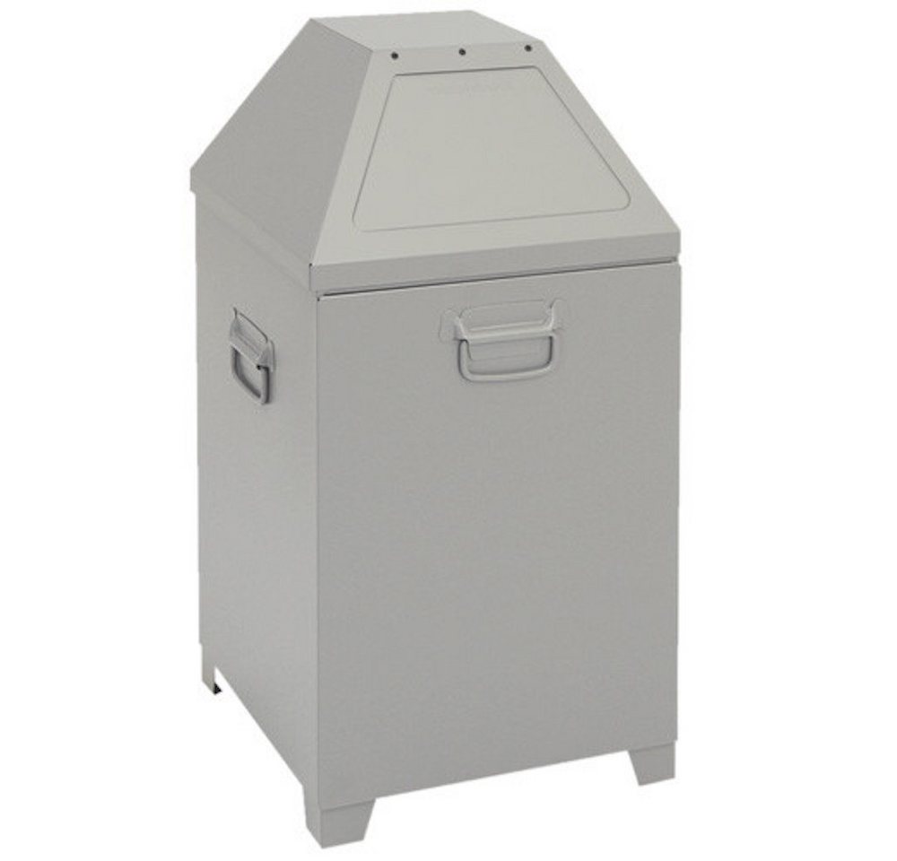PROREGAL® Mülleimer Abfallbehälter, selbstschließend, 95L, HxBxT 87x45x45cm, Weiß von PROREGAL®