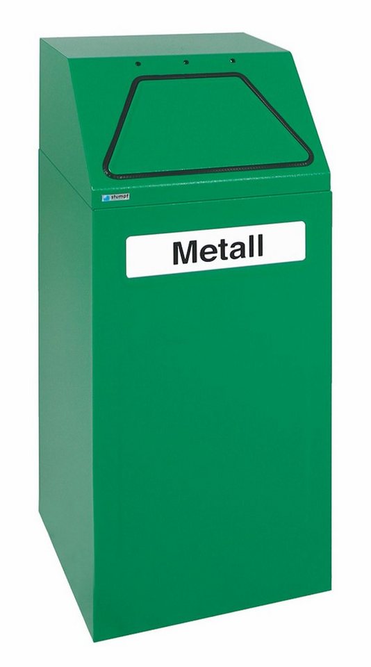PROREGAL® Mülltrennsystem Abfallsammler selbstschließend 65L HxBxT 97x40x38cm Feuershemmend Grün von PROREGAL®