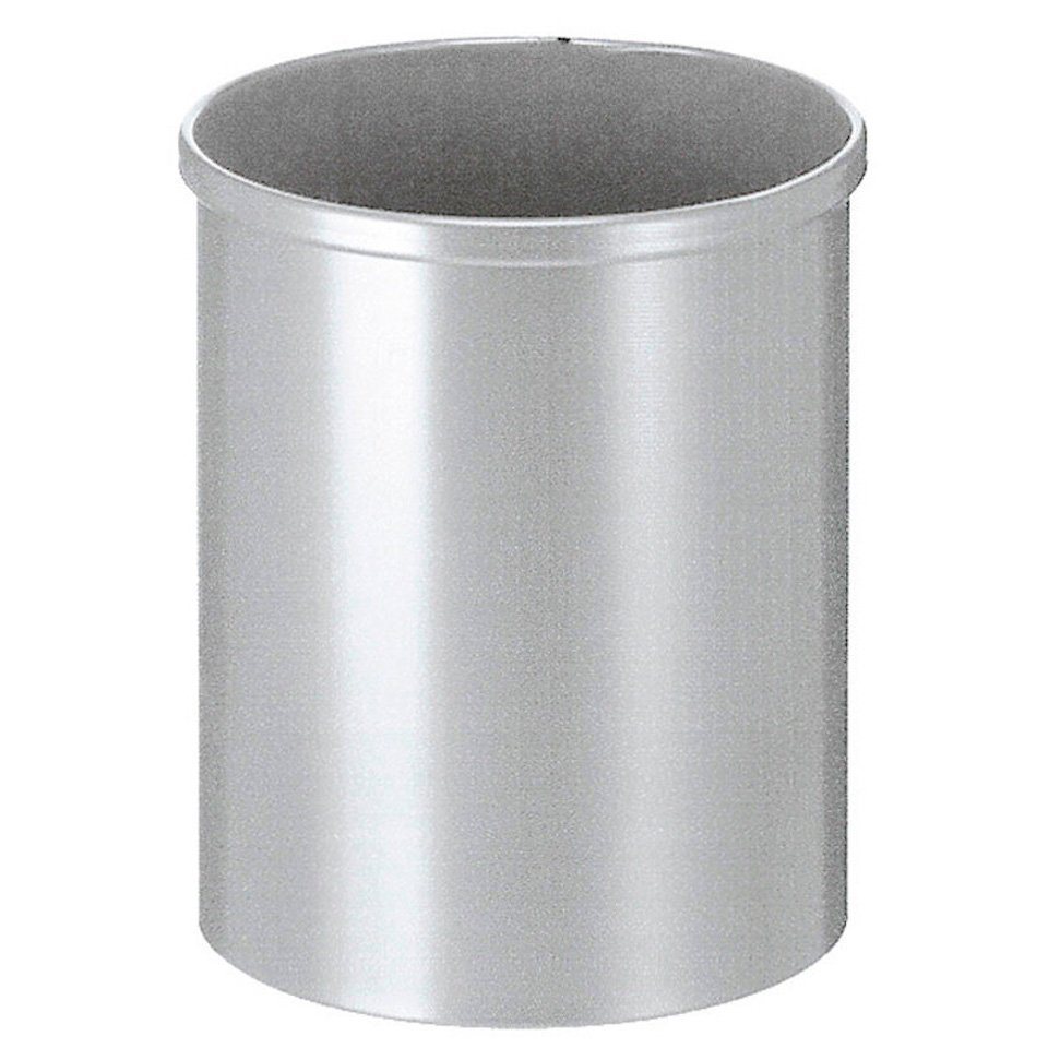 PROREGAL® Papierkorb Stillvoller runder Metall Papierkorb, 30L, HxØ 47x33,5cm,  Silber von PROREGAL®