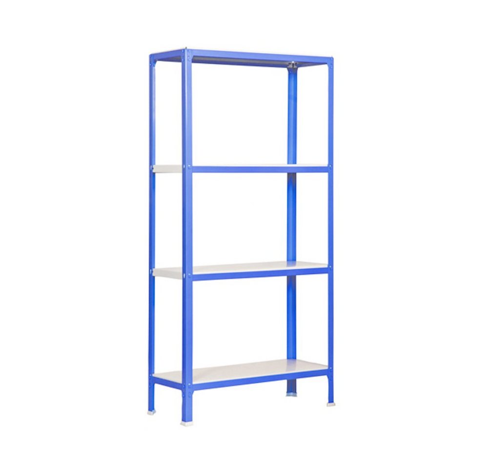 PROREGAL® Regal Wohnregal Living Koala Metal, 3 Fachböden, HxBxT 90x80x30cm, Blau/Weiß von PROREGAL®