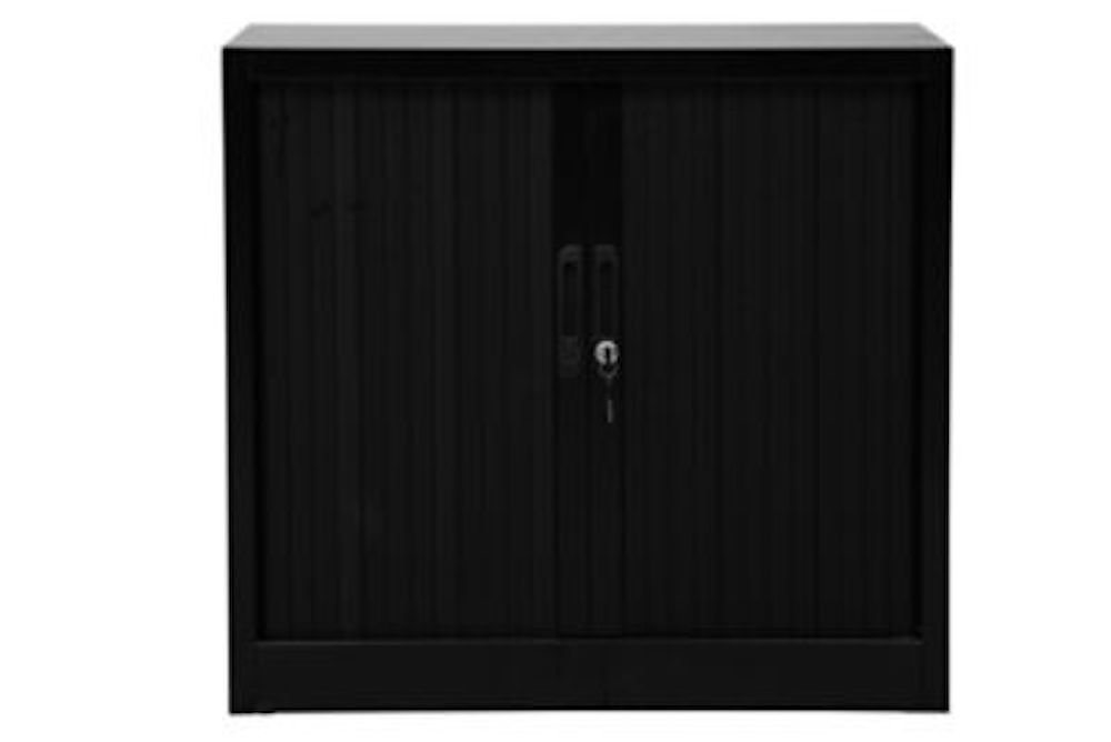 PROREGAL® Rollladenschrank Rollladenschrank Weasel, 2 Ordernhöhen, HxBxT 75x80x46cm, Schwarz von PROREGAL®