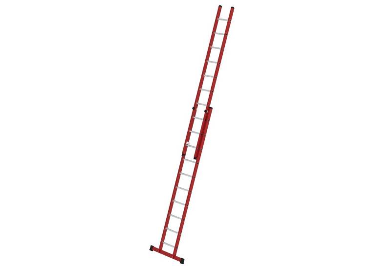 PROREGAL® Schiebeleiter Sprossen-Schiebeleiter 2-teilig GFK/Alu mit Standard-Traverse von PROREGAL®