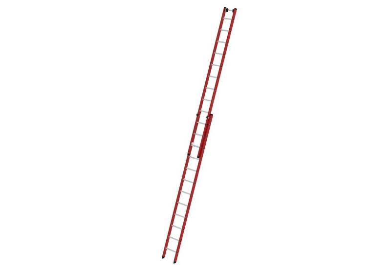 PROREGAL® Schiebeleiter Sprossen-Schiebeleiter 2-teilig GFK/Alu ohne Traverse 2x12 Sprossen von PROREGAL®
