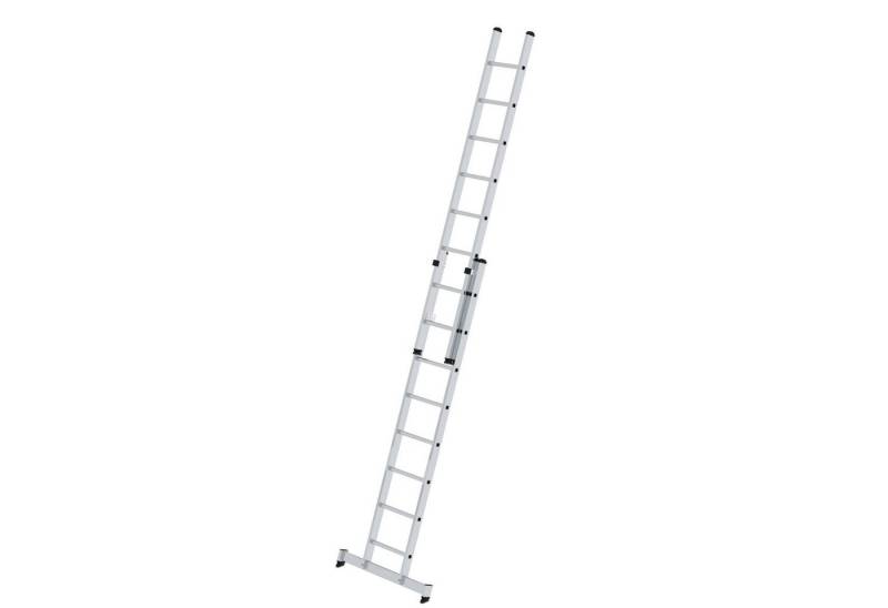 PROREGAL® Schiebeleiter Sprossen-Schiebeleiter 2-teilig mit nivello®-Traverse 2x8 Sprossen von PROREGAL®