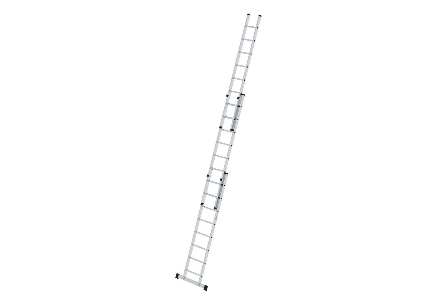 PROREGAL® Schiebeleiter Sprossen-Schiebeleiter 3-teilig mit Standard-Traverse von PROREGAL®