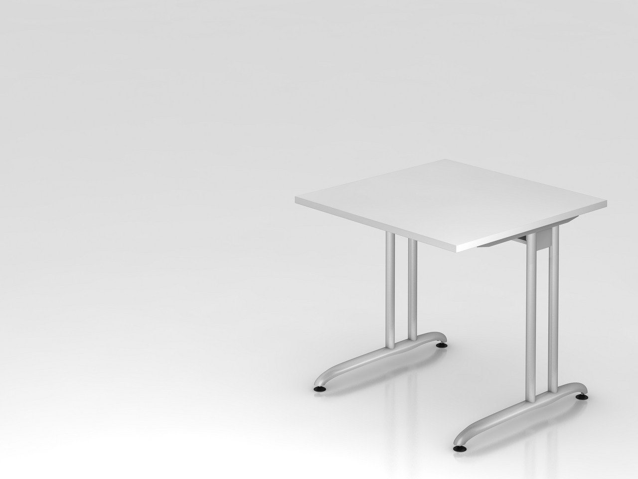 PROREGAL® Schreibtisch Schreibtisch Markku,  Weiß,  BxT 80x80cm, Arbeitshöhe 72cm von PROREGAL®