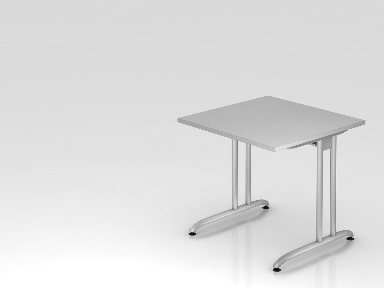 PROREGAL® Schreibtisch Schreibtisch Markku,  Grau,  BxT 80x80cm, Arbeitshöhe 72cm von PROREGAL®