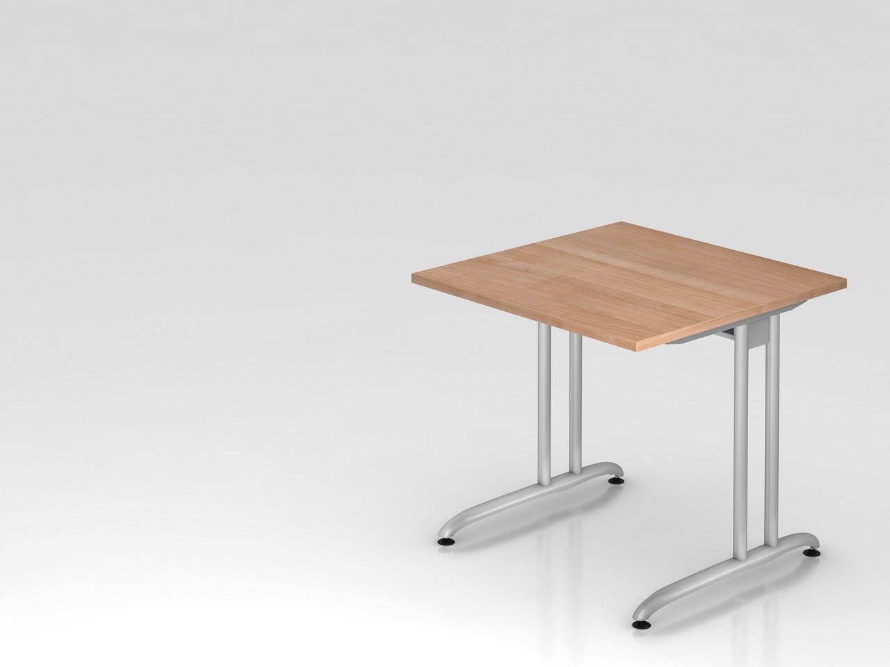 PROREGAL® Schreibtisch Schreibtisch Markku,  Nussbaum,  BxT 80x80cm, Arbeitshöhe 72cm von PROREGAL®