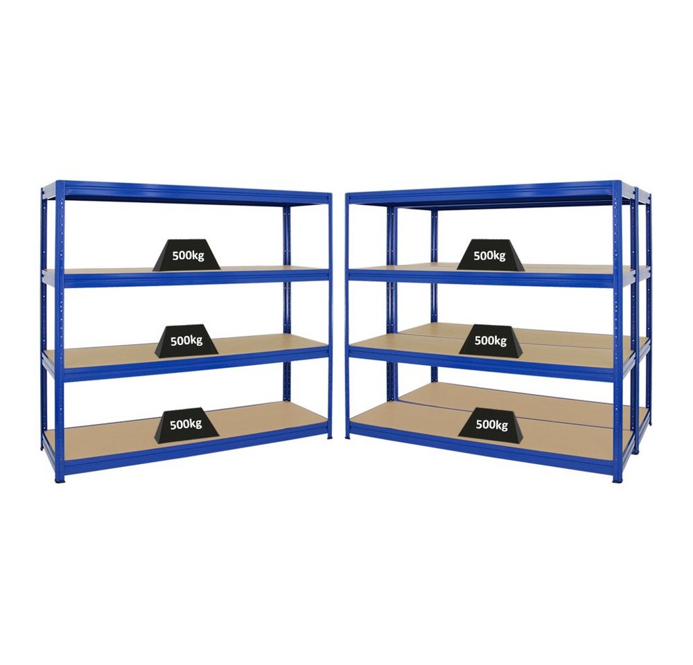 PROREGAL® Schwerlastregal MegaDeal 3x Schwerlastregal DINO, HxBxT 180x200x60cm, Blau von PROREGAL®