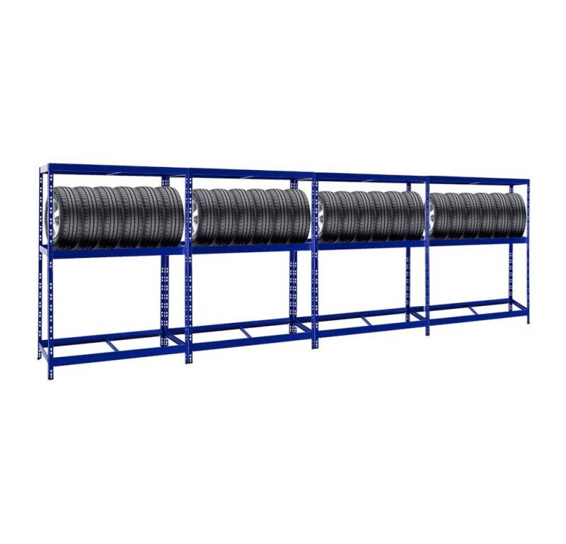 PROREGAL® Schwerlastregal MegaDeal 4x Reifenregal Tiger, HxBxT 180x130x50cm, bis zu 48 Reifen von PROREGAL®