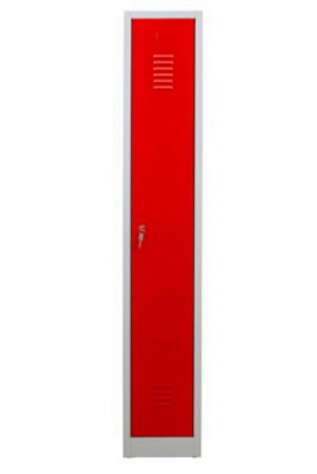 PROREGAL® Spind Garderobenspind Camel, 1-Fach, HxBxT180x30x50cm, Vorhängeschloss, Grau von PROREGAL®