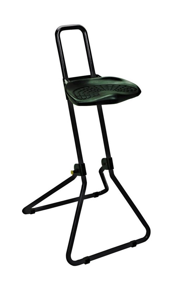 PROREGAL® Stehhilfe Klappbare Stehhilfe Plus, Sitzh. 65-85cm, tdw 100kg, Schwarz von PROREGAL®