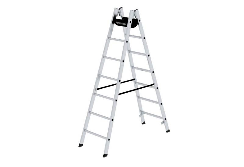PROREGAL® Stehleiter Sprossen-Stehleiter 2x7 Sprossen von PROREGAL®
