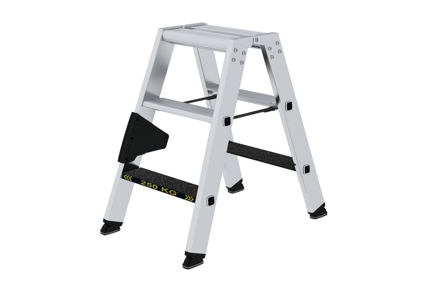 PROREGAL® Stehleiter Stufen-Stehleiter 250 kg beidseitig begehbar mit clip-step R13 2x3 Stu von PROREGAL®