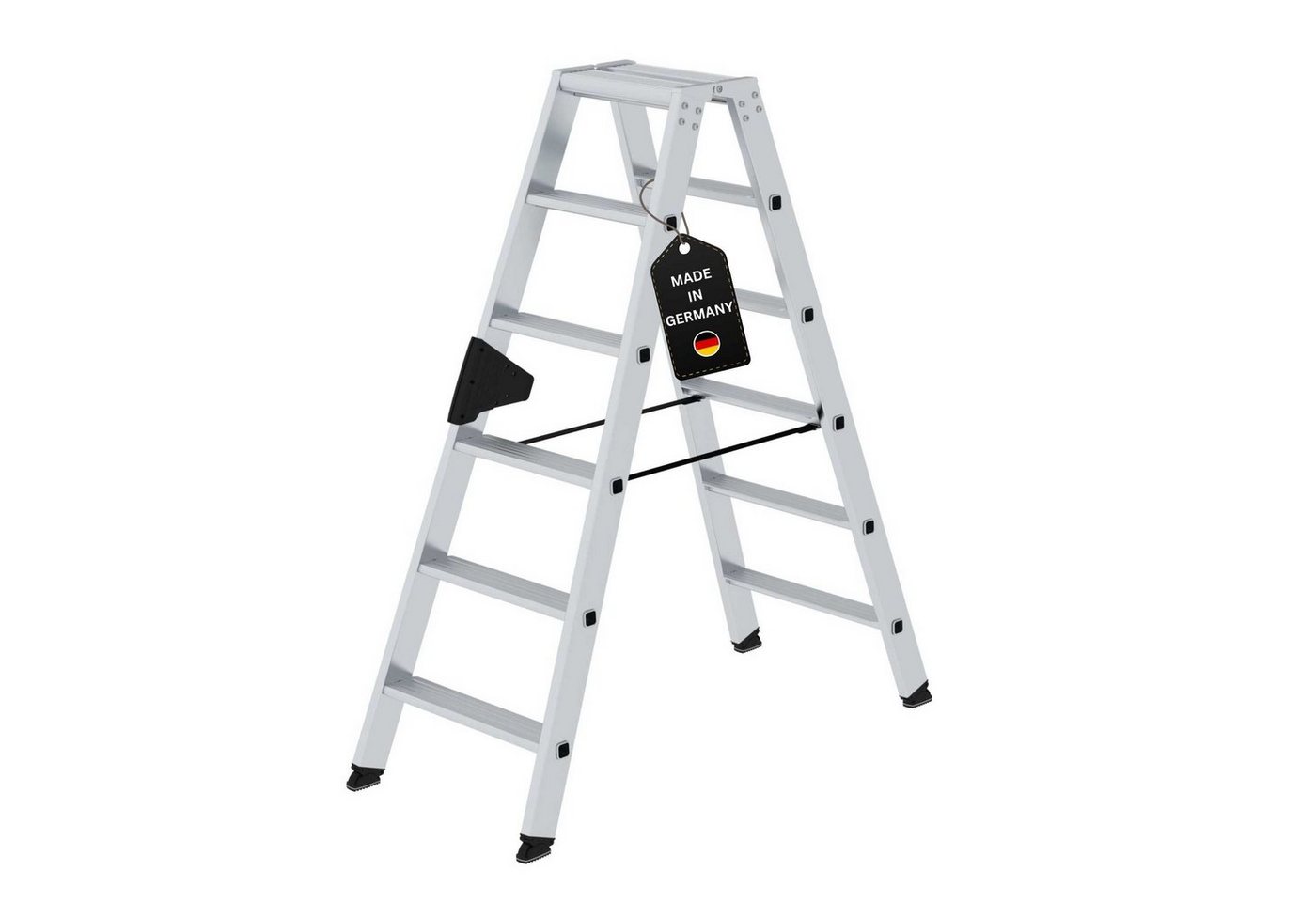 PROREGAL® Stehleiter Stufen-Stehleiter beidseitig begehbar 2x6 Stufen PROREGAL® Stehleiter Stufen-Stehleiter beidseitig begehbar 2x6 Stufen von PROREGAL®