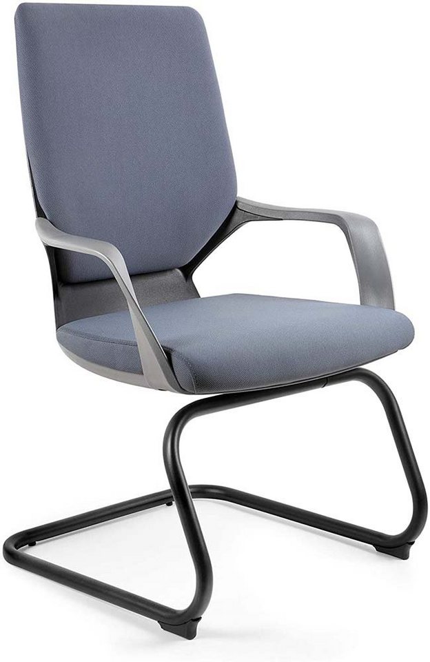 PROREGAL® Stuhl Konferenzstuhl Münster HxBxT 95x63x52cm Stoff Schwarz von PROREGAL®