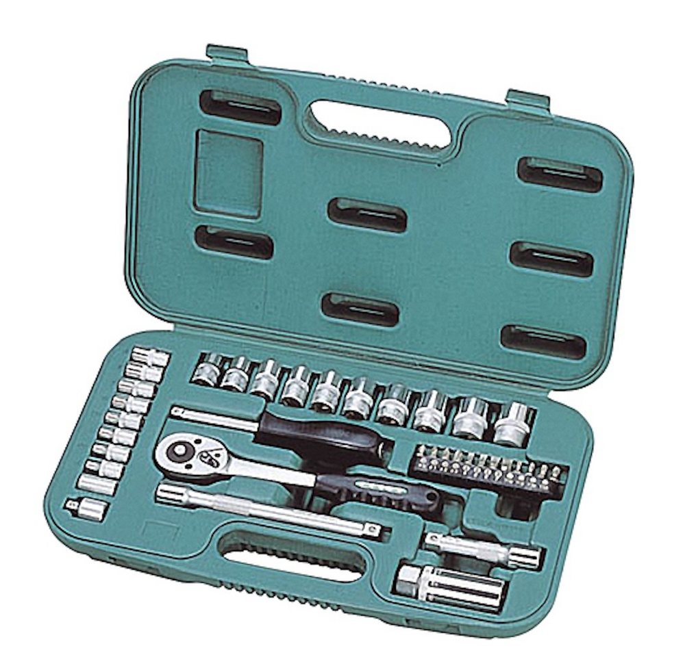 PROREGAL® Werkzeugset Werkzeug- und Steckschlüsselsatz 37pcs Honiton, 1/4 " + 3/8 ', (9-19m PROREGAL® Werkzeugset Werkzeug- und Steckschlüsselsatz 37pcs Honiton, 1/4 " + 3/8 ', (9-19m von PROREGAL®