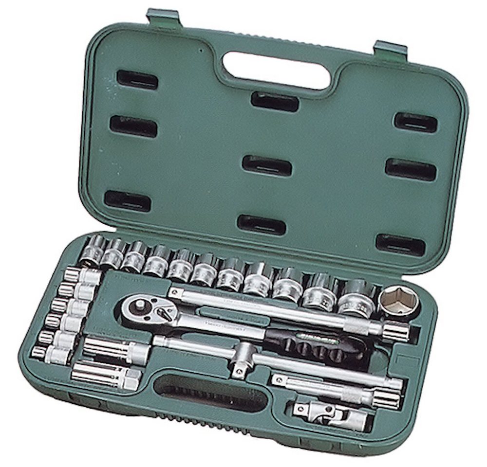 PROREGAL® Werkzeugset Werkzeug- und Steckschlüsselsatz METAL, 25 Teile, 1/2(10-32mm), (25-St)" von PROREGAL®