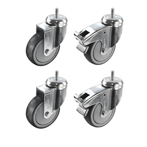 Proroll | Gummireifen thermoplastisch | Set-Angebot | 4 x Lenkrollen | 2 x mit Doppelstopp | mit Gewindestift | Rad-Ø x Breite 75 x 25 mm Proroll | Gummireifen thermoplastisch | Set-Angebot | 4 x Lenkrollen | 2 x mit Doppelstopp | mit Gewindestift | Rad-Ø x Breite 75 x 25 mm von Proroll