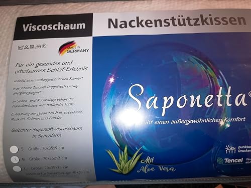 Prosanvita Saponetta SaponettAir 12 Visco-Nackenstützkissen (70x35 Höhe 12cm) mit einem samtig-weichen Tencel-Bezug von Prosanvita