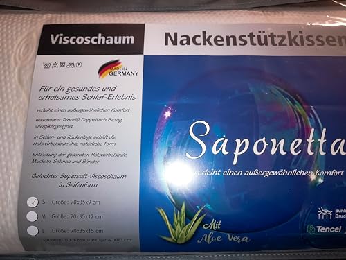 Prosanvita Saponetta Visco-Nackenstützkissen (70x35 Höhe 9cm) mit einem samtig-weichen Tencel-Bezug von Prosanvita