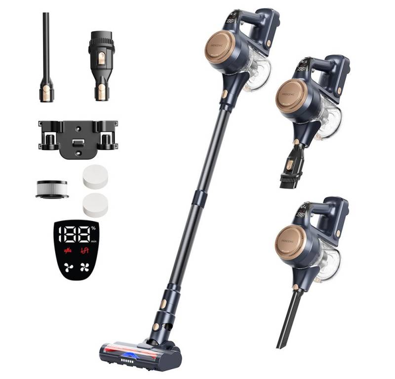 Proscenic Akku-Handstaubsauger P11 Lite Akku-Staubsauger, max. 28 kPa Saugleistung, Bis zu 35 Min. Laufzeit, LED-Display, automatische Haarentfernung von Proscenic
