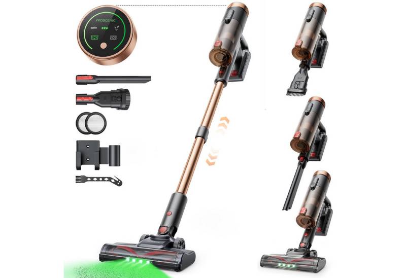 Proscenic Hand-und Stielstaubsauger P11 Ultra 50kPa/500W starke Saugkraft, 50 Min, 500 W, beutellos, Anti-Tangle-Bodenbürste, 78 dB, Glatter Boden, Teppich Proscenic Hand-und Stielstaubsauger P11 Ultra 50kPa/500W starke Saugkraft, 50 Min, 500 W, beutellos, Anti-Tangle-Bodenbürste, 78 dB, Glatter Boden, Teppich von Proscenic