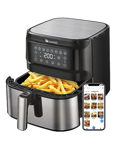 Proscenic Heißluftfritteuse T21, App und Sprachsteuerung, Fritteuse Aerofryer 5,5L XXL, 1700W Airfryer mit großem digitalem LED Display, Vorheizen & Timer & Warmhalten, ohne Öl, einfach zu bedienen von Proscenic