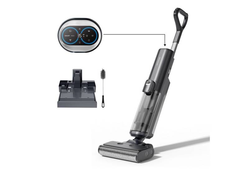 Proscenic Nass-Trocken-Akkusauger F20 A Saugwischer kabellos mit 2L Frisch und Schmutzwassertank, 300 W, beutellos, LED-Display mit Wischfunktion zum Reinigen von Proscenic