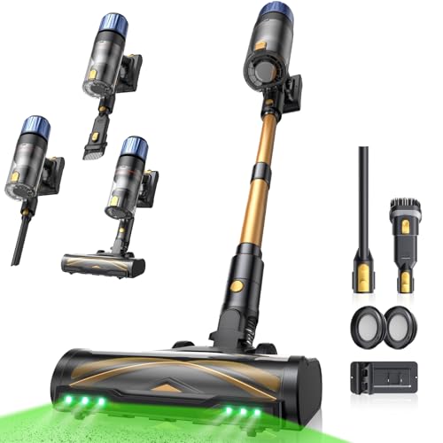 Proscenic P15 Staubsauger Kabellos 50KPa 580W 70 Mins, Kabelloser Staubsauger Akku mit LED Display Anti-Tangle-Bürste GreenEye 6 Schichten Filter, für Teppiche Hartböden Haustierhaare Autositze Proscenic P15 Staubsauger Kabellos 50KPa 580W 70 Mins, Kabelloser Staubsauger Akku mit LED Display Anti-Tangle-Bürste GreenEye 6 Schichten Filter, für Teppiche Hartböden Haustierhaare Autositze von Proscenic