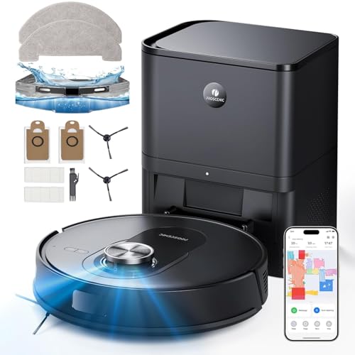 Proscenic Q8 Max Saugroboter mit Wischfunktion, 5000Pa 200min Staubsauger Roboter mit Absaugstation 3L Staubbeutel, Intelligentes Laser Navigation mit 5 Karten, Steuerung über APP Alexa Google Siri Proscenic Q8 Max Saugroboter mit Wischfunktion, 5000Pa 200min Staubsauger Roboter mit Absaugstation 3L Staubbeutel, Intelligentes Laser Navigation mit 5 Karten, Steuerung über APP Alexa Google Siri von Proscenic