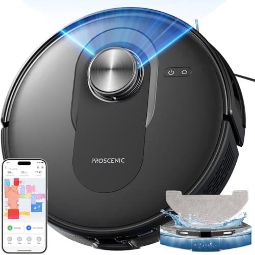 Proscenic Q8 Saugroboter mit Wischfunktion, 6000Pa 200min Staubsauger Roboter Leistungsstark Laser Navigation mit 5 Karten, Steuerung über APP Alexa Siri IFTTT Google für Böden Teppiche Tierhaare Proscenic Q8 Saugroboter mit Wischfunktion, 6000Pa 200min Staubsauger Roboter Leistungsstark Laser Navigation mit 5 Karten, Steuerung über APP Alexa Siri IFTTT Google für Böden Teppiche Tierhaare von Proscenic