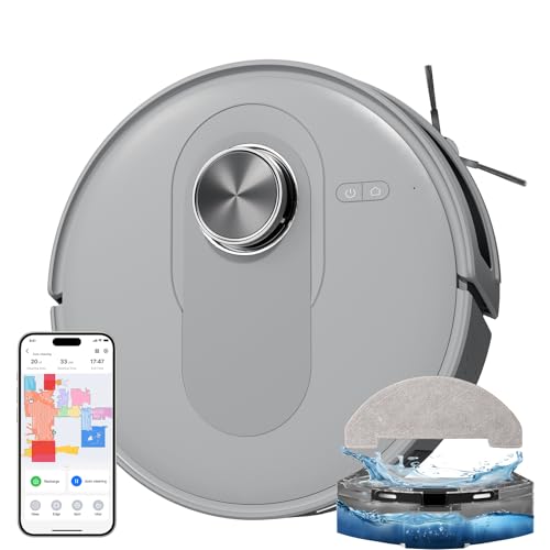 Proscenic Q8 Saugroboter mit Wischfunktion, 6000Pa 200min Staubsauger Roboter Leistungsstark Laser Navigation mit 5 Karten, Steuerung über APP Alexa Siri IFTTT Google für Böden Teppiche Tierhaare Proscenic Q8 Saugroboter mit Wischfunktion, 6000Pa 200min Staubsauger Roboter Leistungsstark Laser Navigation mit 5 Karten, Steuerung über APP Alexa Siri IFTTT Google für Böden Teppiche Tierhaare von Proscenic