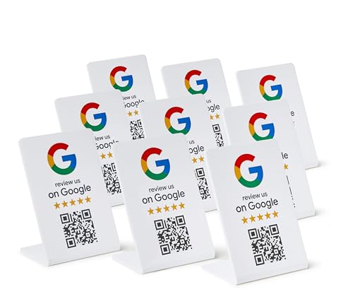 ProsperQR Google Review Stand – NFC & QR-Code, einfache Einrichtung, für alle Unternehmen (10er-Pack) von ProsperQR