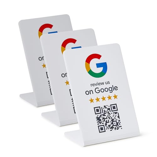 ProsperQR Google Review Stand – NFC & QR-Code, einfache Einrichtung, für alle Unternehmen (3er-Pack) von ProsperQR