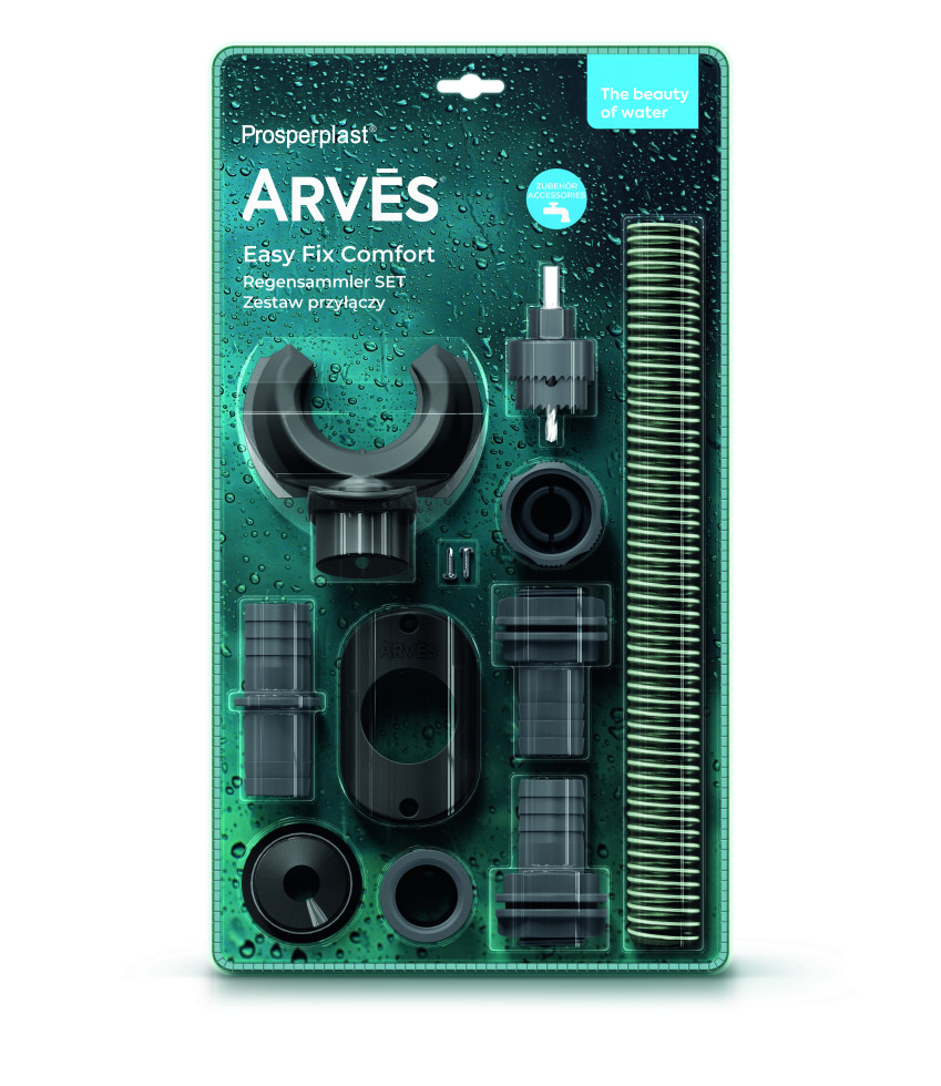 Arves Easy Fix Regensammler Set Comfort basalt Arves Easy Fix Regensammler Set Comfort basalt von Prosperplast since 1993