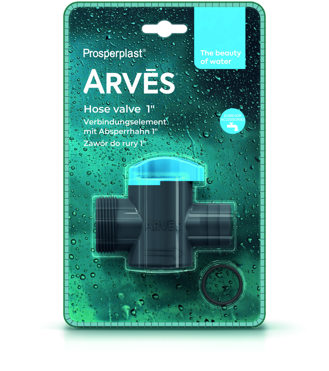 Arves Verbindungsellement mit Absperrhahn 1 (25 mm) von Prosperplast since 1993