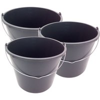 Prosperplast - Baueimer 16L schwarz 3 Stück Maurereimer Zementeimer Wassereimer Schutteimer Prosperplast - Baueimer 16L schwarz 3 Stück Maurereimer Zementeimer Wassereimer Schutteimer von Prosperplast