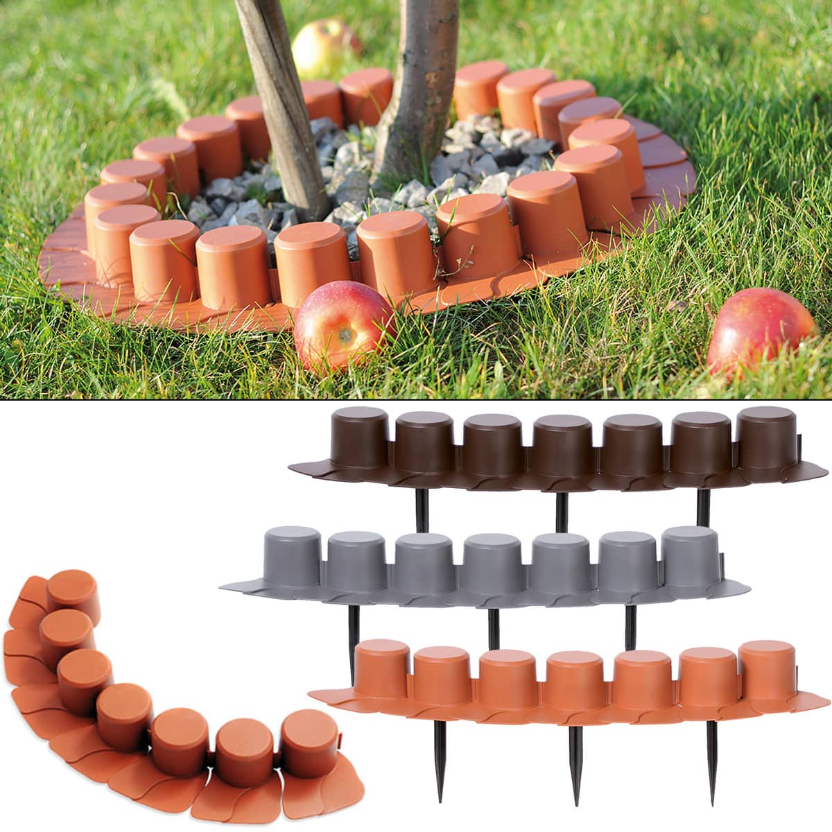 Beeteinfassung 2er-Set Terrakotta 8,1m von Deuba®