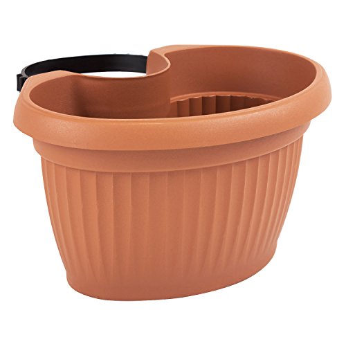 Blumentopf Terracotta Übertöpf Garten Terasse L 280 mm Ecktopf Rohrhalterung von Prosperplast