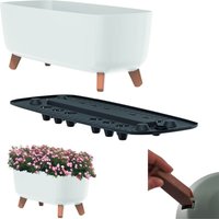 Gracia case DGCL600 Blumentopf auf Füßen Weiß von Prosperplast