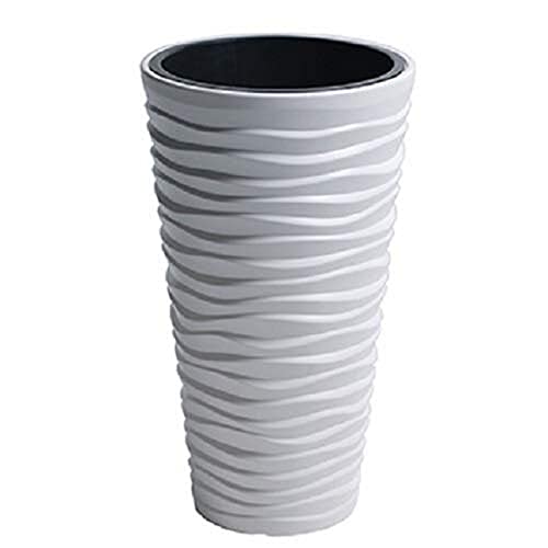 Prosper Plast DPSA300-S449 Sand-Blumentopf, schmal, 29,5 x 52 cm, Weiß von Prosperplast